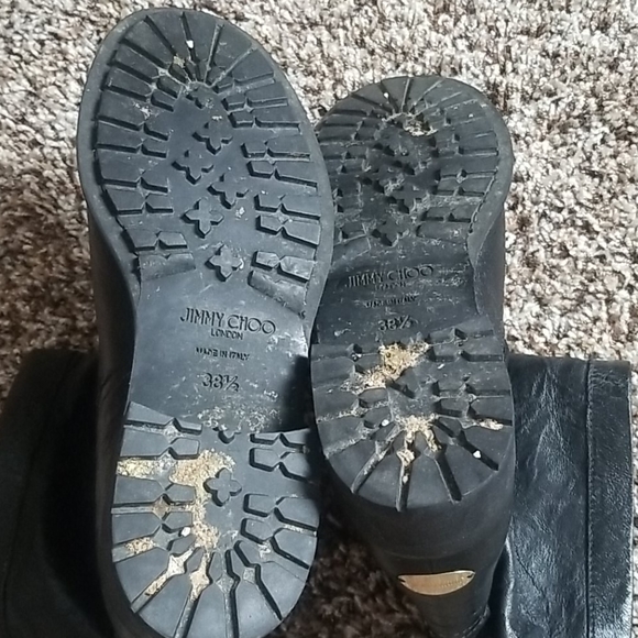 Jimmy Choo distressed moto boots - Picture 6 of 7